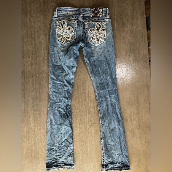 Miss Me 90’s Low Rise Slim Bootcut Denim Blue Jeans 26 - Picture 4 of 13